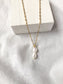 Double Pearl Drop Necklace