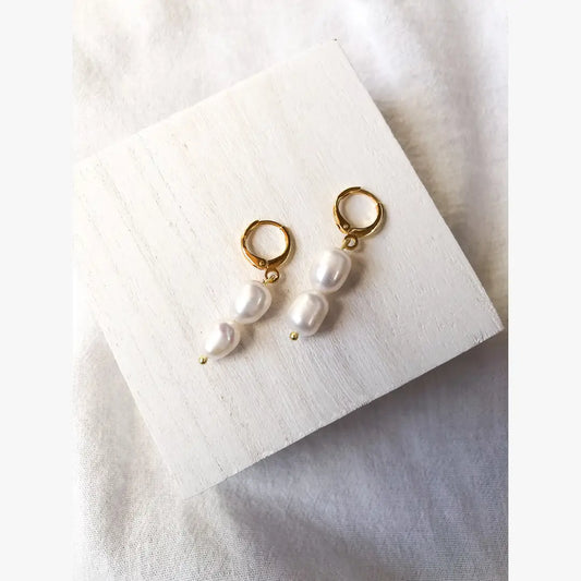 Double Pearl Earrings